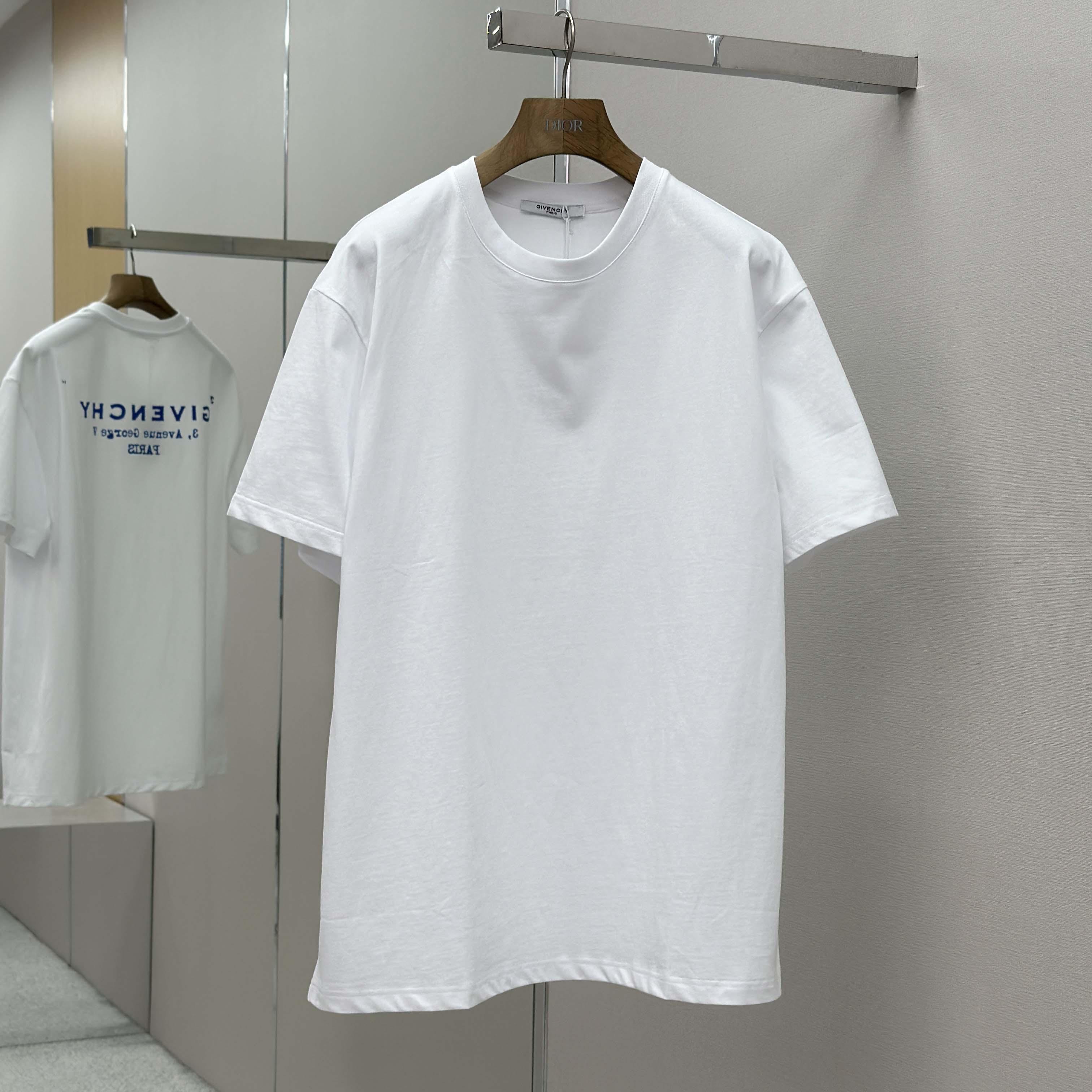 Givenchy T-shirt In Cotton With GIVENCHY Stamp Print - EUR FASHION