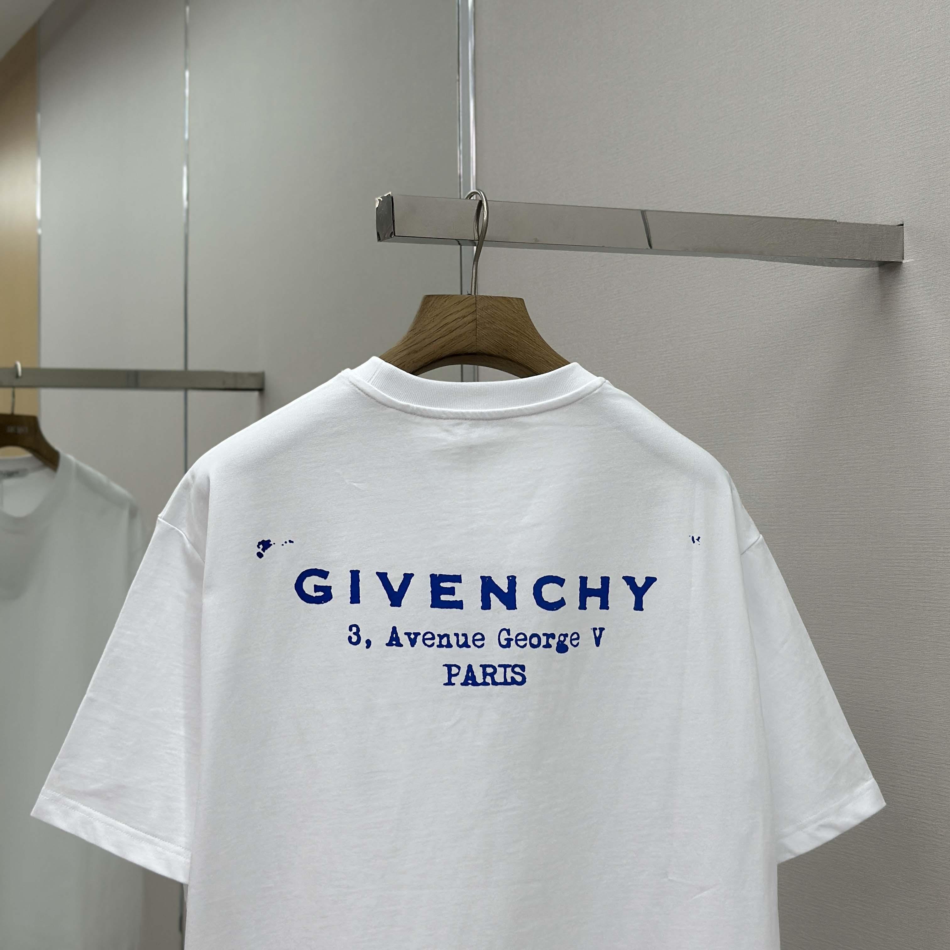 Givenchy T-shirt In Cotton With GIVENCHY Stamp Print - EUR FASHION