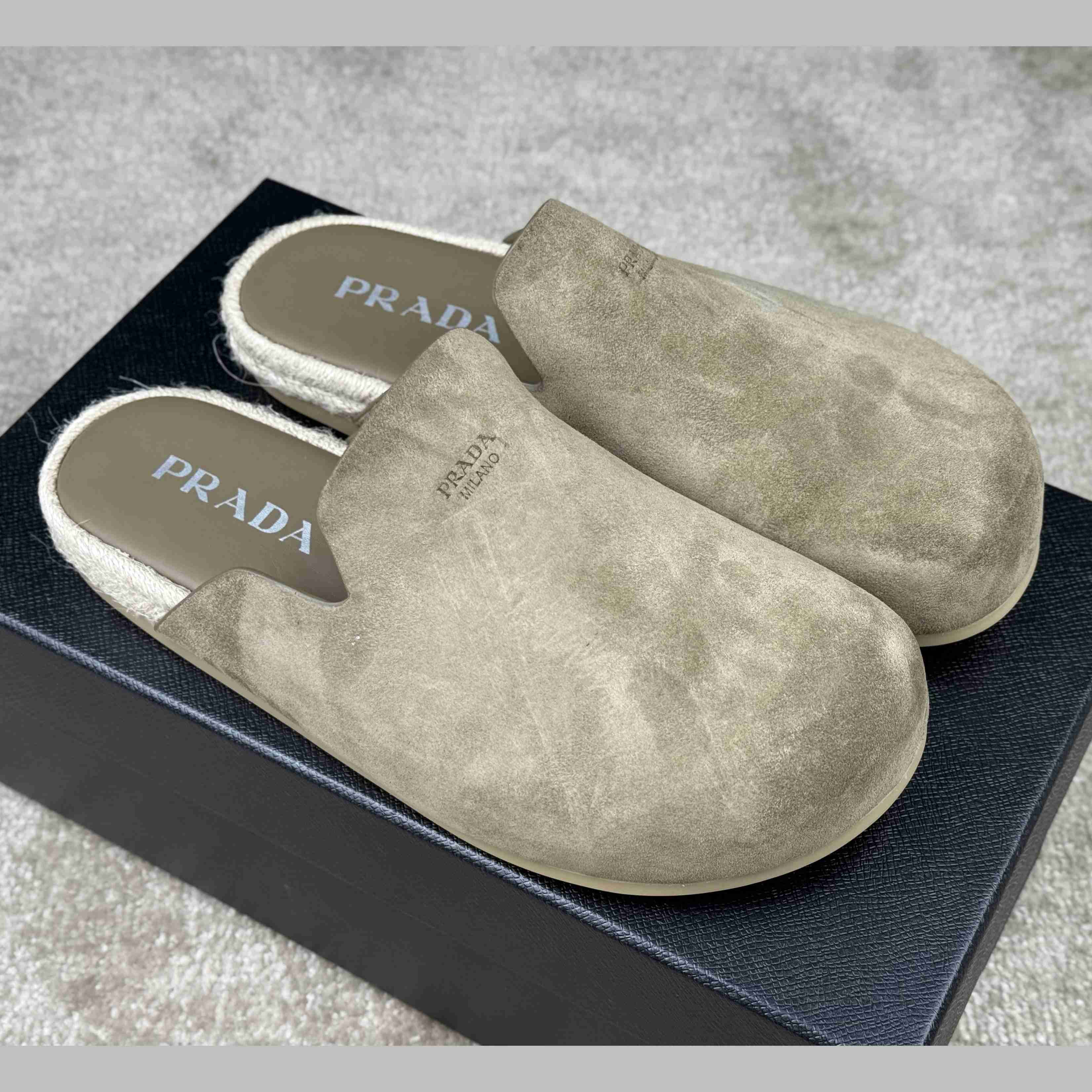 Prada Suede Mules - EUR FASHION