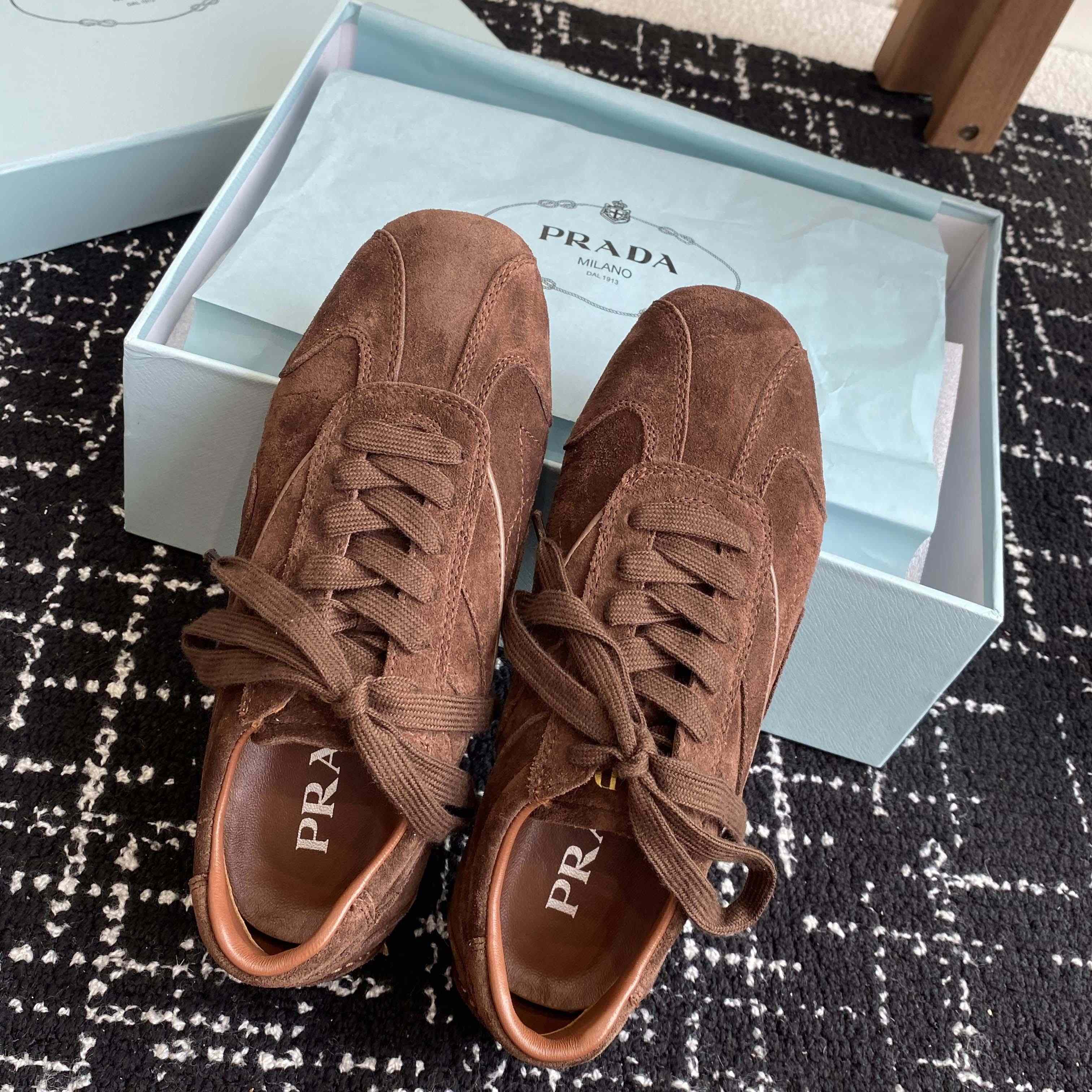 Prada Montecarlo Re-Edition 2005 Suede Sneakers - EUR FASHION
