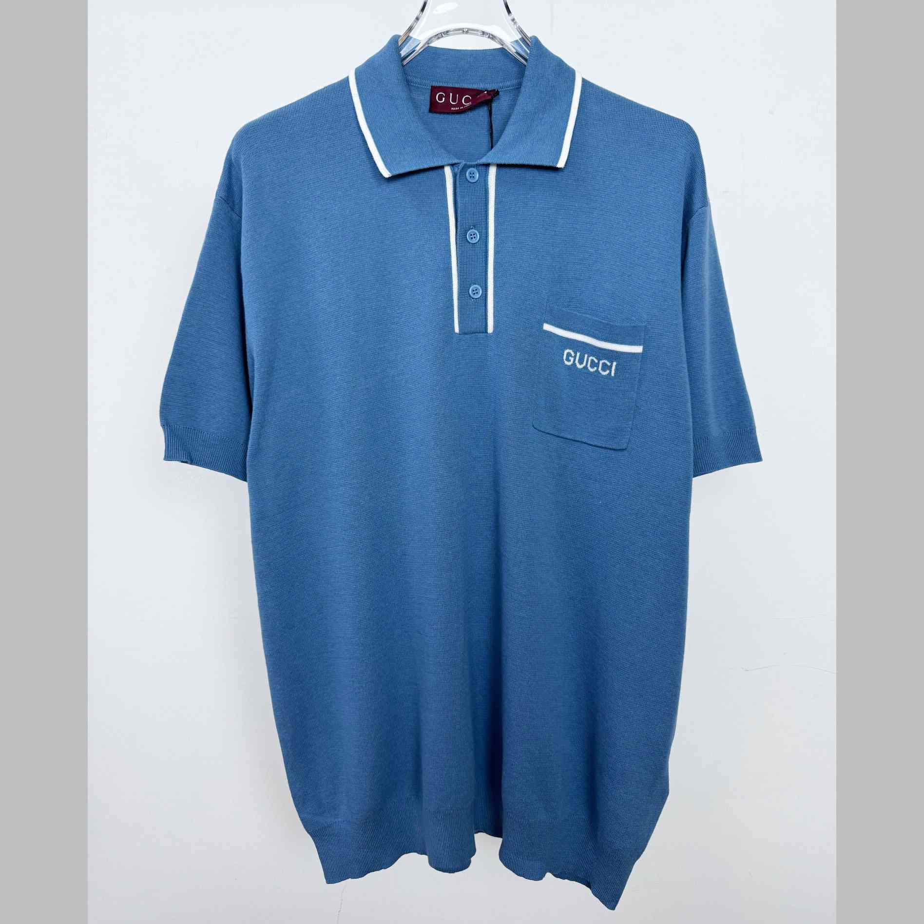 Gucci Gg Silk And Cotton Jacquard Polo Shirt - EUR FASHION
