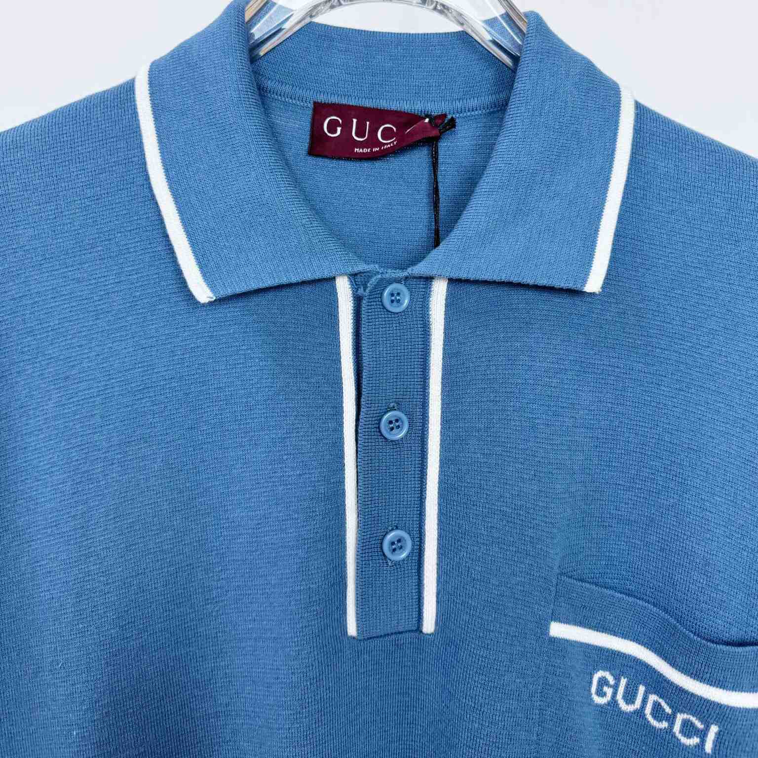 Gucci Gg Silk And Cotton Jacquard Polo Shirt - EUR FASHION