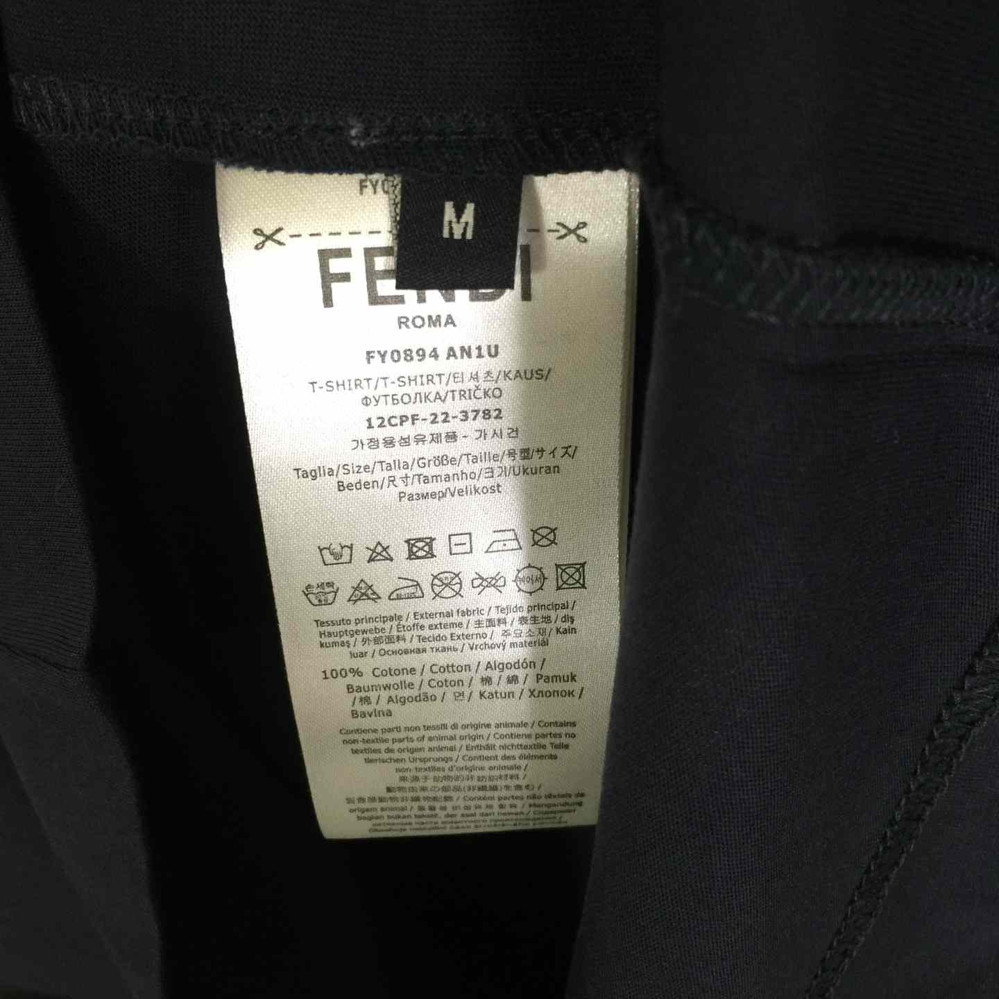 Fendi Blue Cotton T-shirt - EUR FASHION