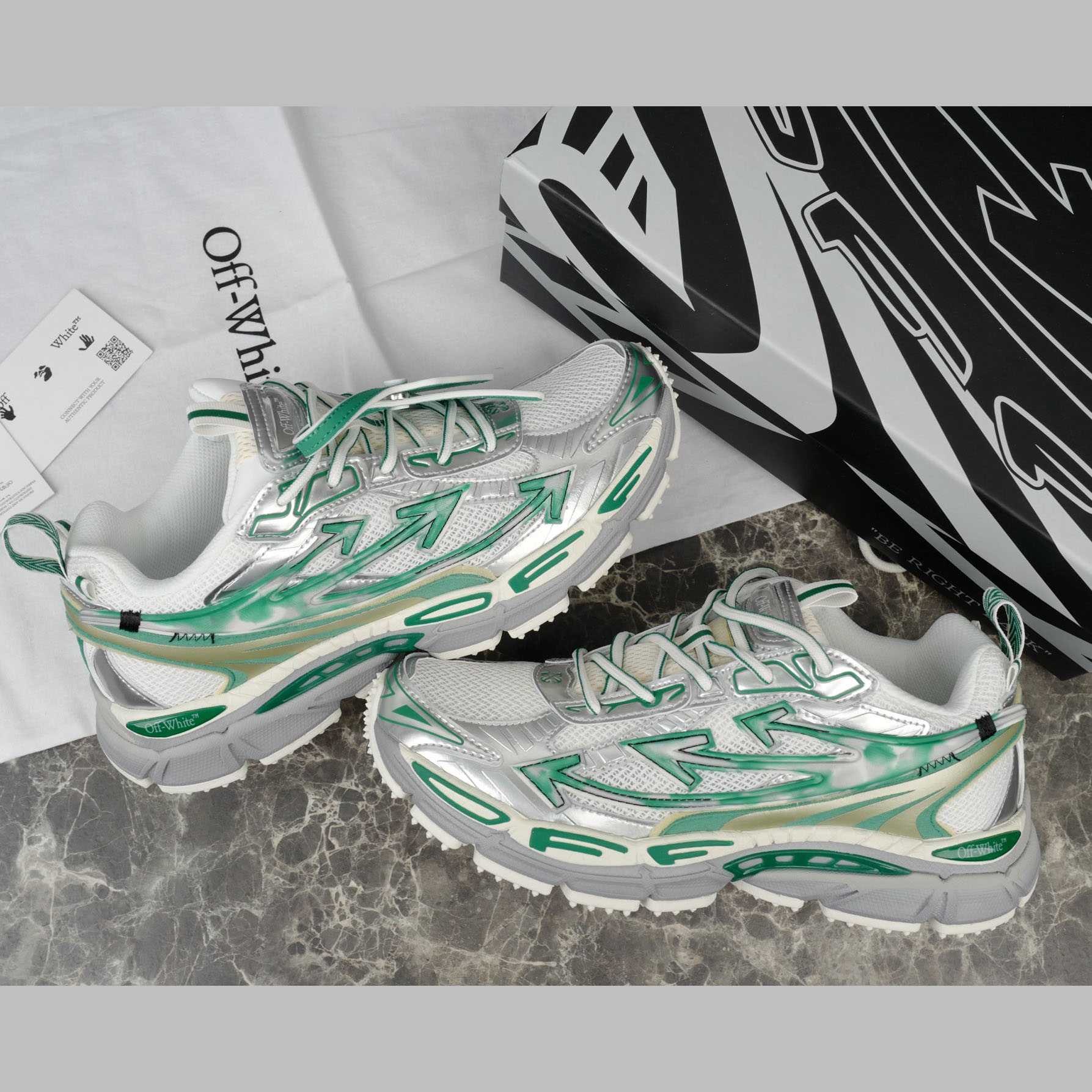 Off-White Silver/Blue Be Right Back - EUR FASHION