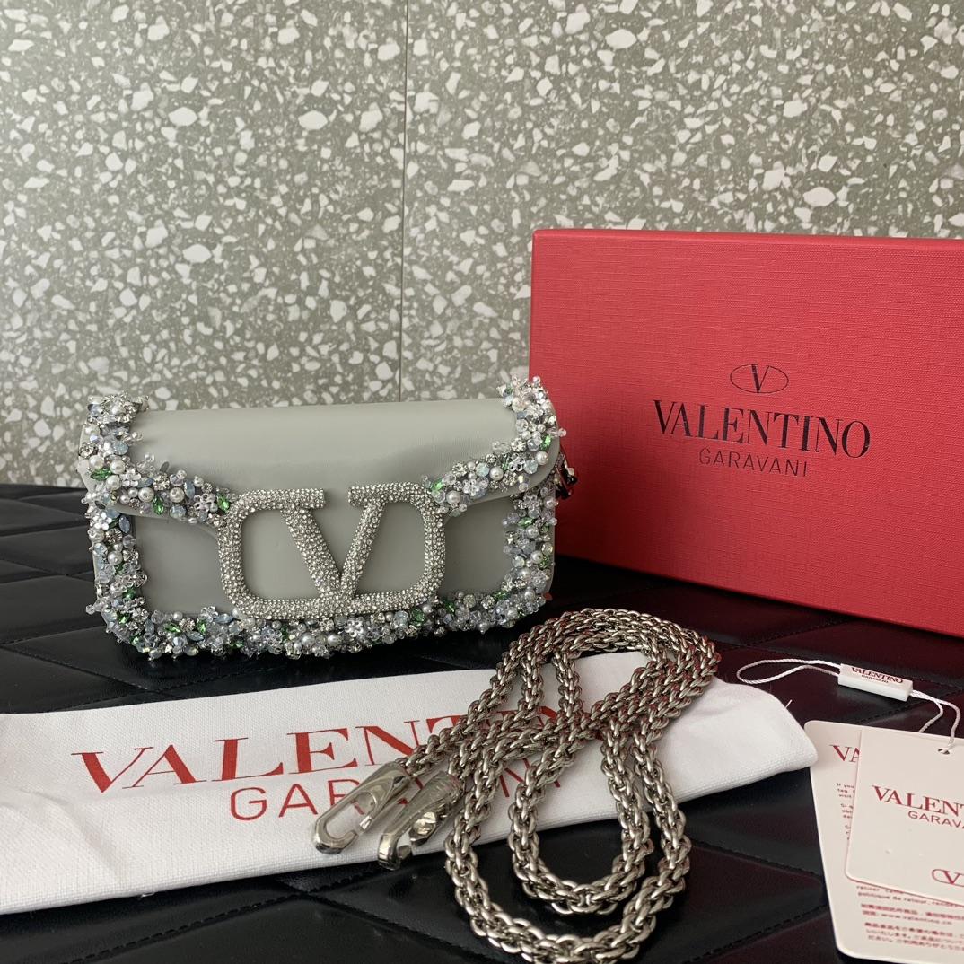Valenti Garavani Locò Small Embroidered  Shoulder Bag - EUR FASHION