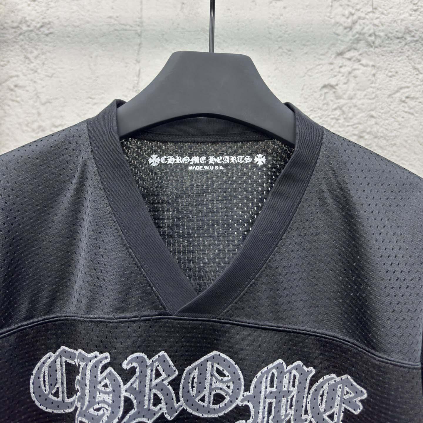 Chrome Hearts Stadium Mesh Short Sleeve Jersey Black - EUR FASHION