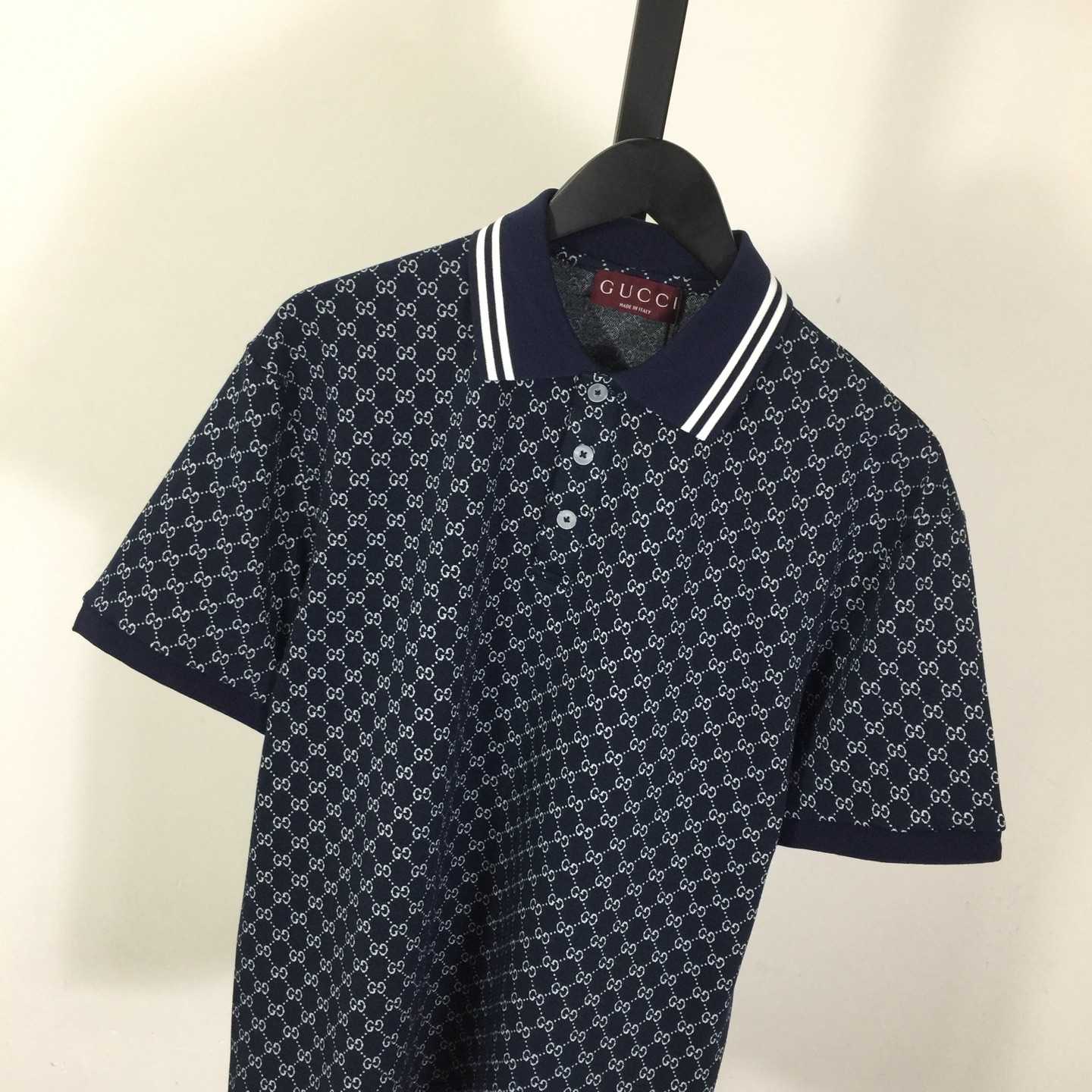 Gucci GG Cotton Jersey Jacquard Polo Shirt - EUR FASHION