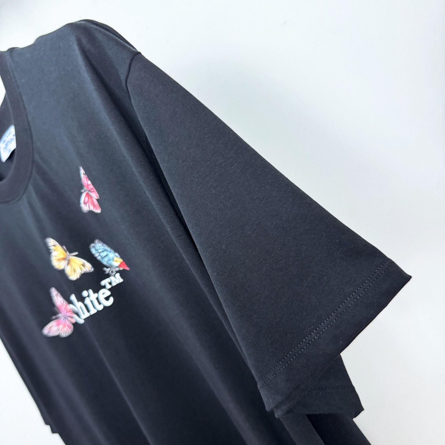 Off White Butterfly Bookish T-Shirt - EUR FASHION