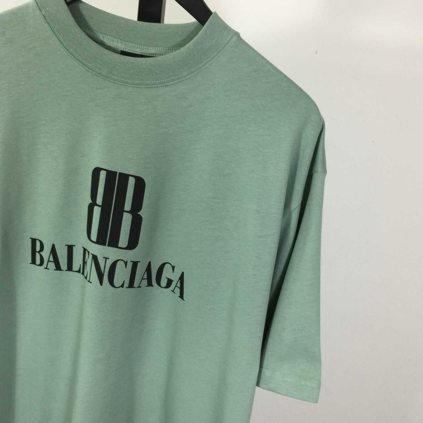 Balenciaga BB Logo Cotton T-Shirt Medium Fit - EUR FASHION