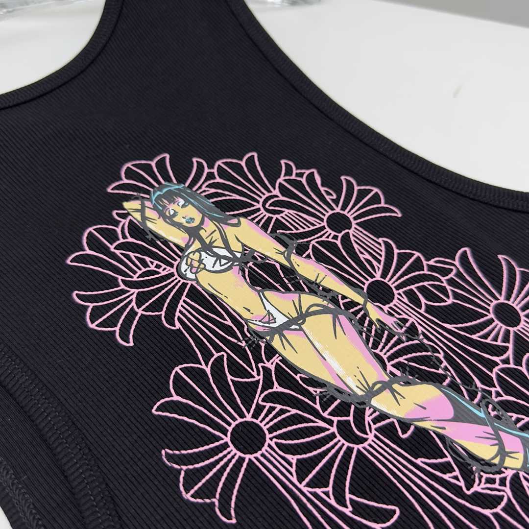 Chrome Hearts x Deadly Doll Tank Top Black/Pink  - EUR FASHION