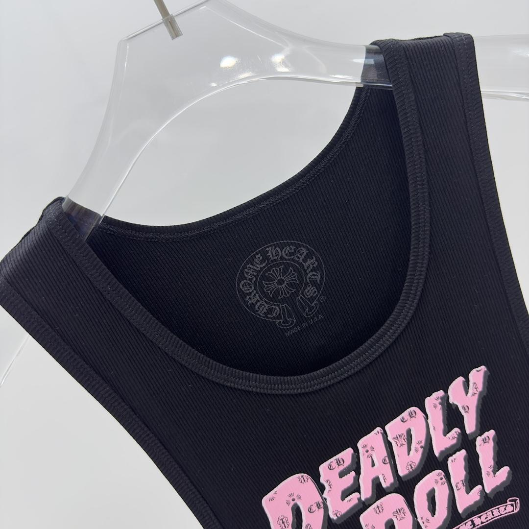 Chrome Hearts x Deadly Doll Tank Top Black/Pink  - EUR FASHION