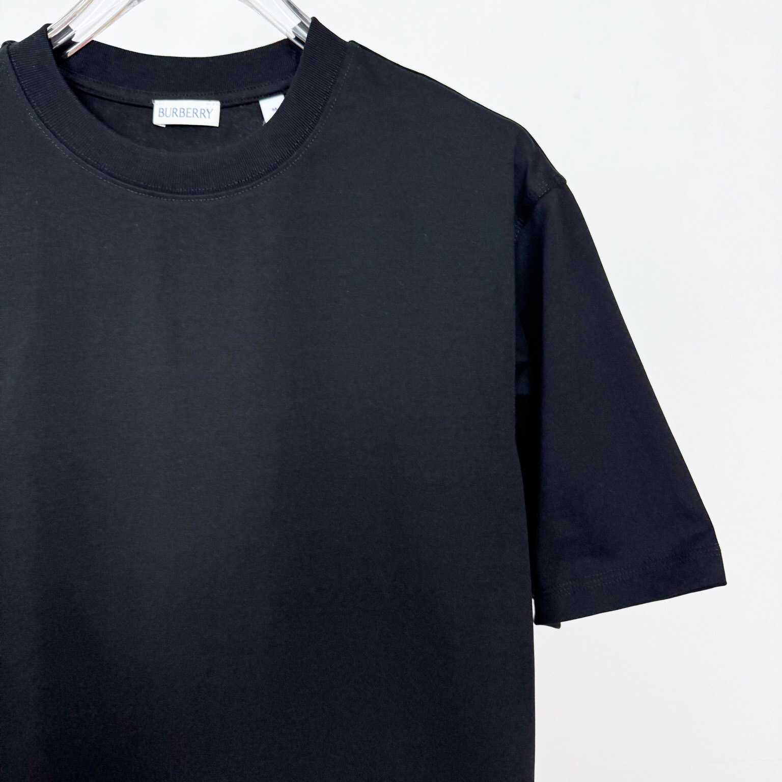 Burberry Check Label Cotton T-shirt  - EUR FASHION