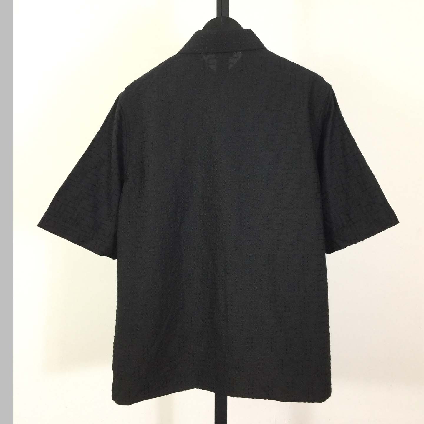 Fendi Black Linen FF Jacquard Shirt - EUR FASHION
