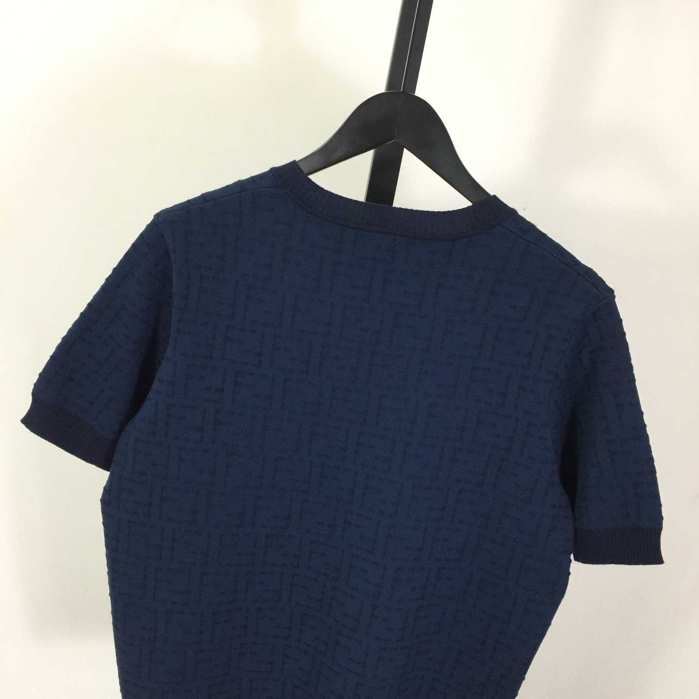 Fendi Blue Cotton FF Selleria Pullover - EUR FASHION