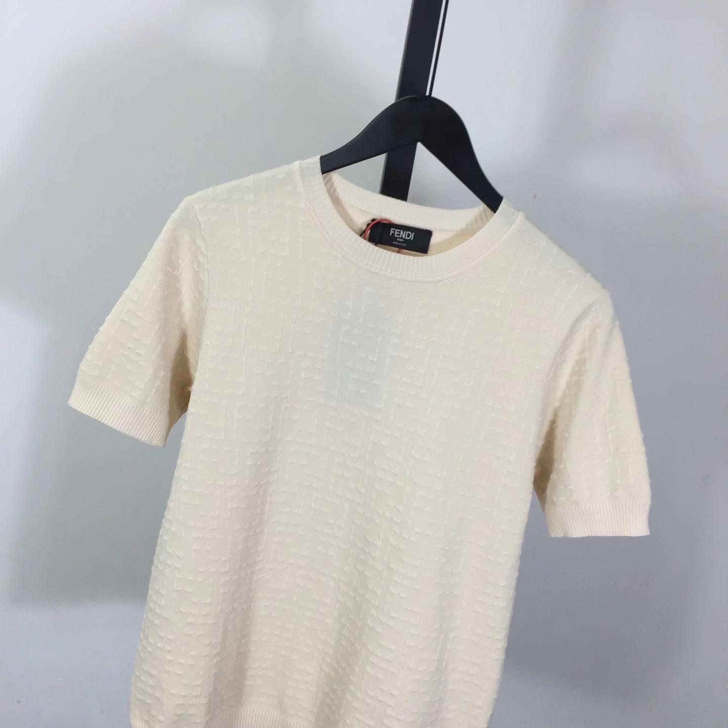 Fendi Beige Cotton FF Selleria Pullover - EUR FASHION