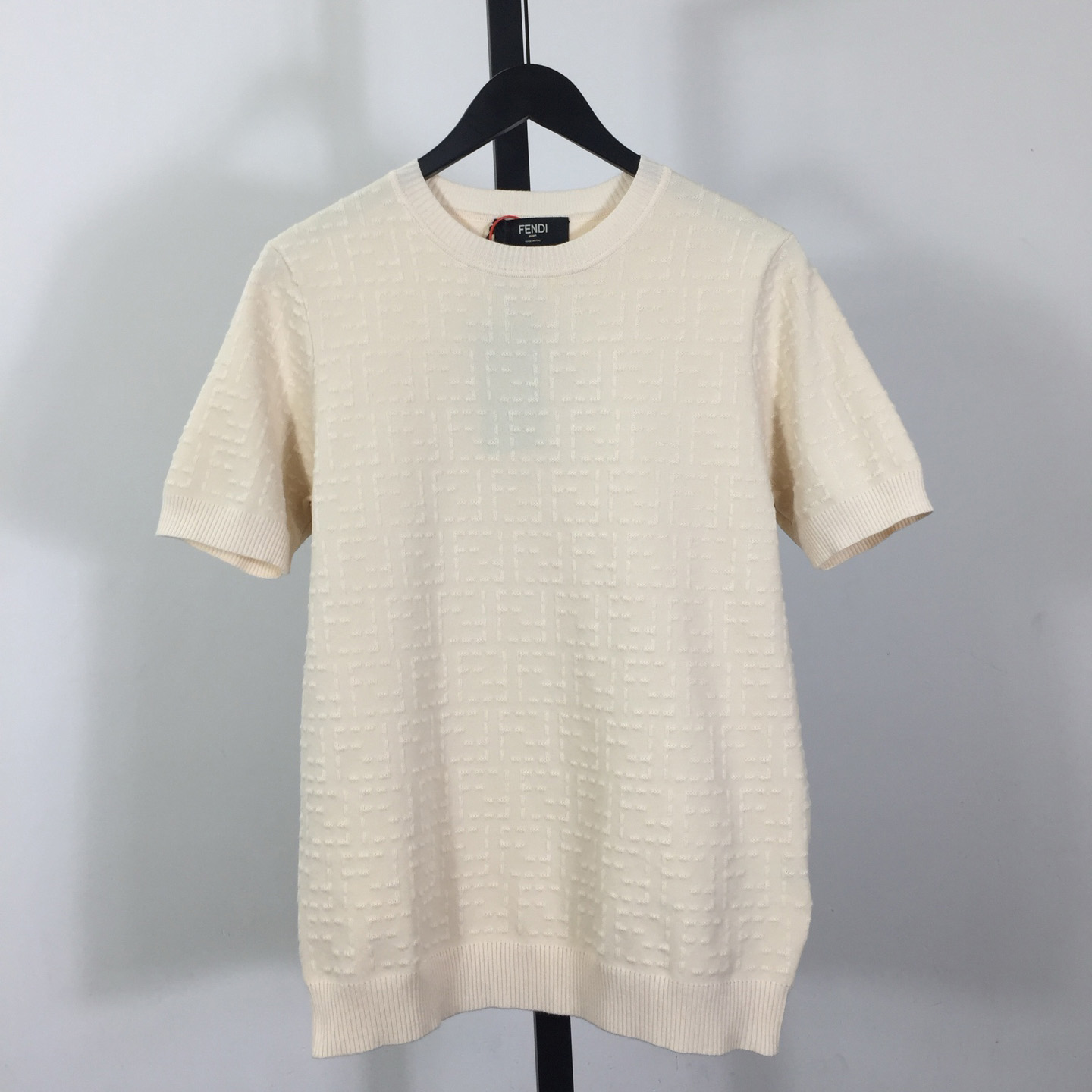 Fendi Beige Cotton FF Selleria Pullover - EUR FASHION