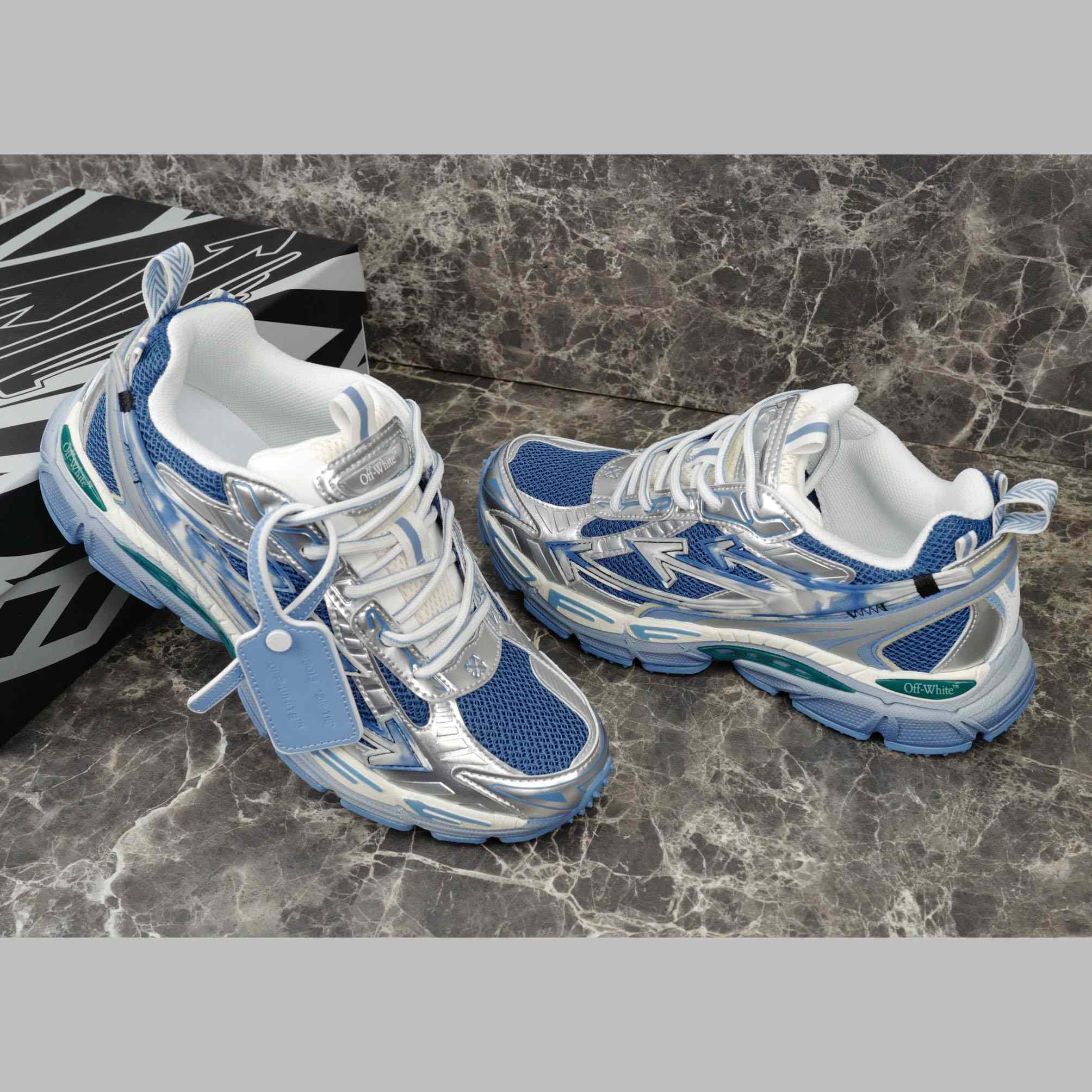 Off-White Silver/Blue Be Right Back - EUR FASHION