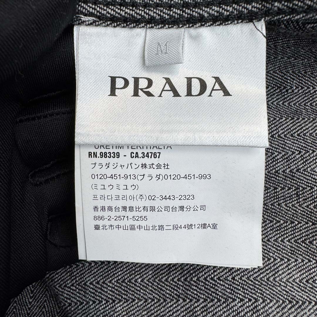 Prada Chevron Denim Blouson Jacket - EUR FASHION