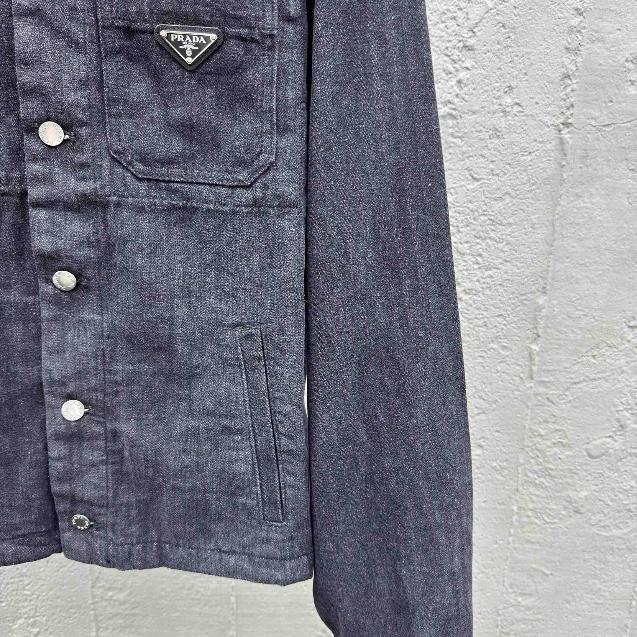 Prada Chevron Denim Blouson Jacket - EUR FASHION