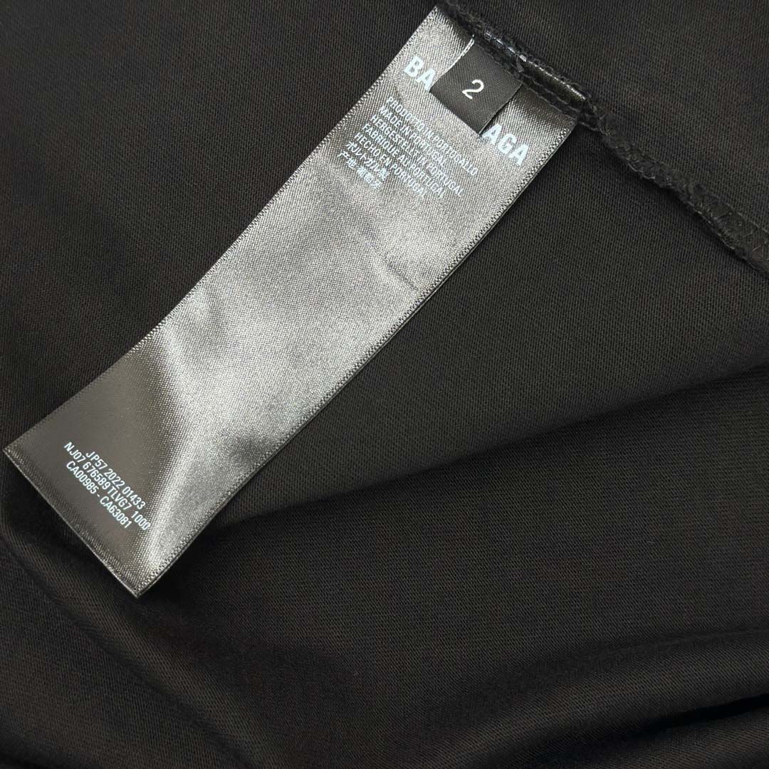 Balenciaga Painted T-Shirt Medium Fit In Faded Washed Black - EUR FASHION