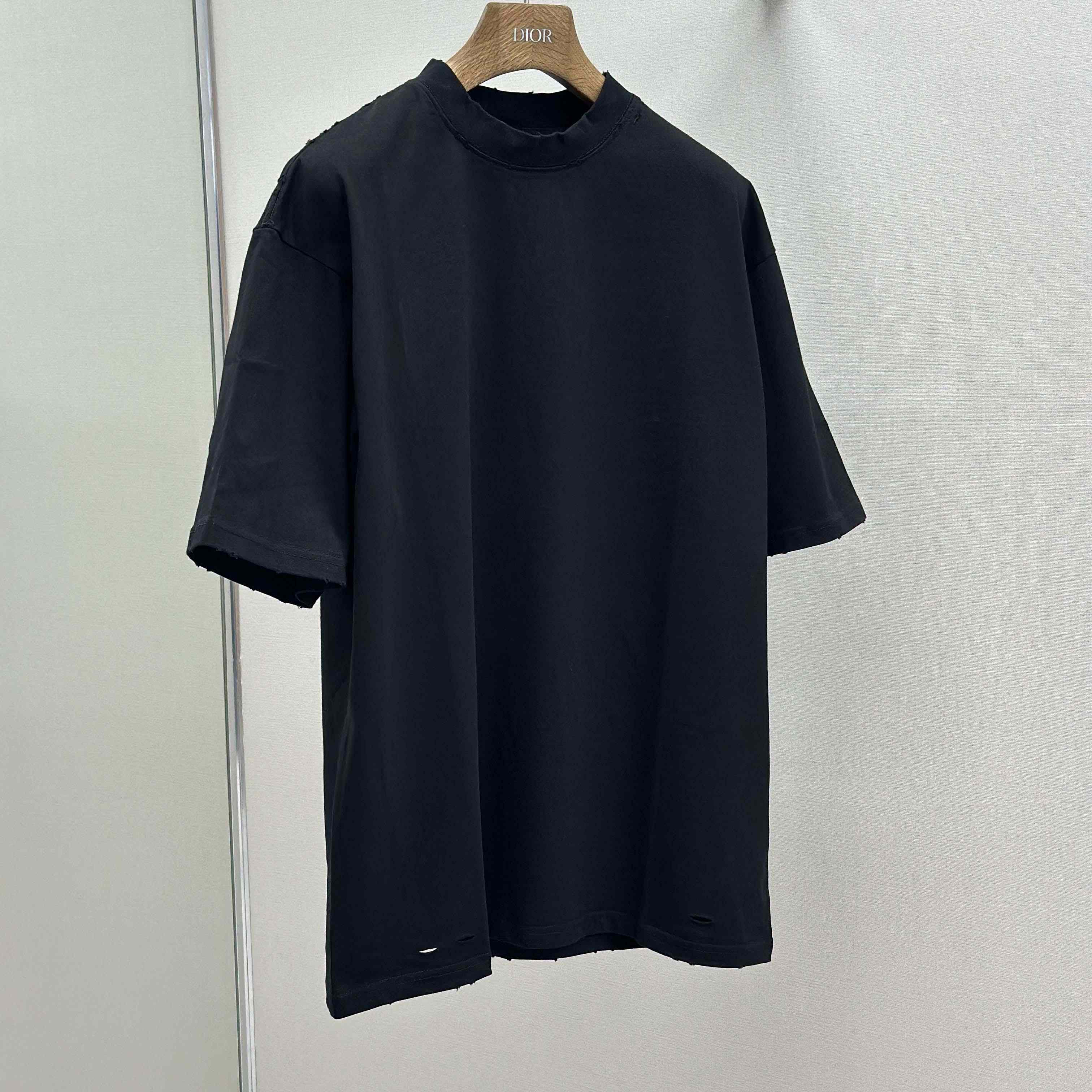 Balenciaga Painted T-Shirt Medium Fit In Faded Washed Black - EUR FASHION