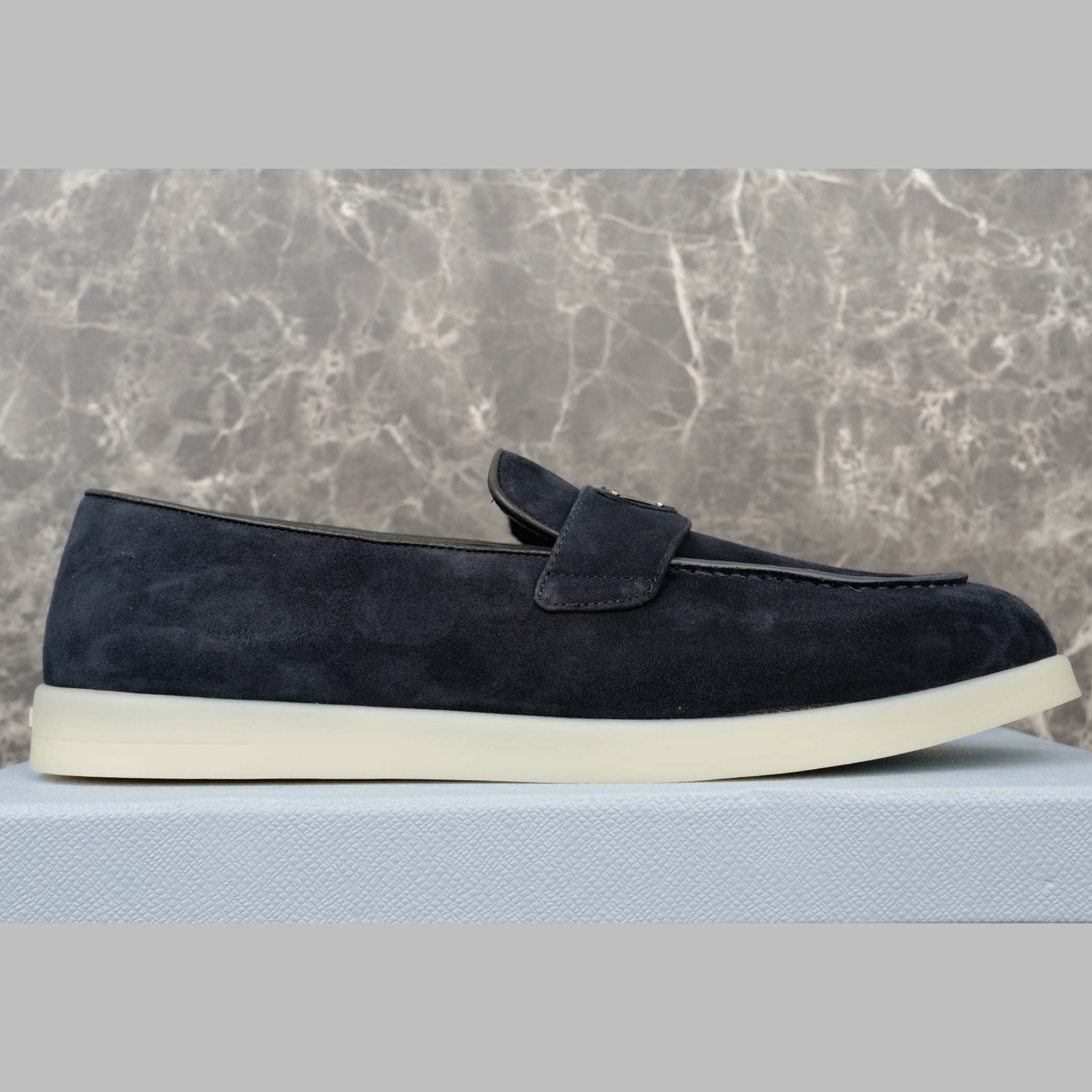 Prada Suede Leather Loafers - EUR FASHION