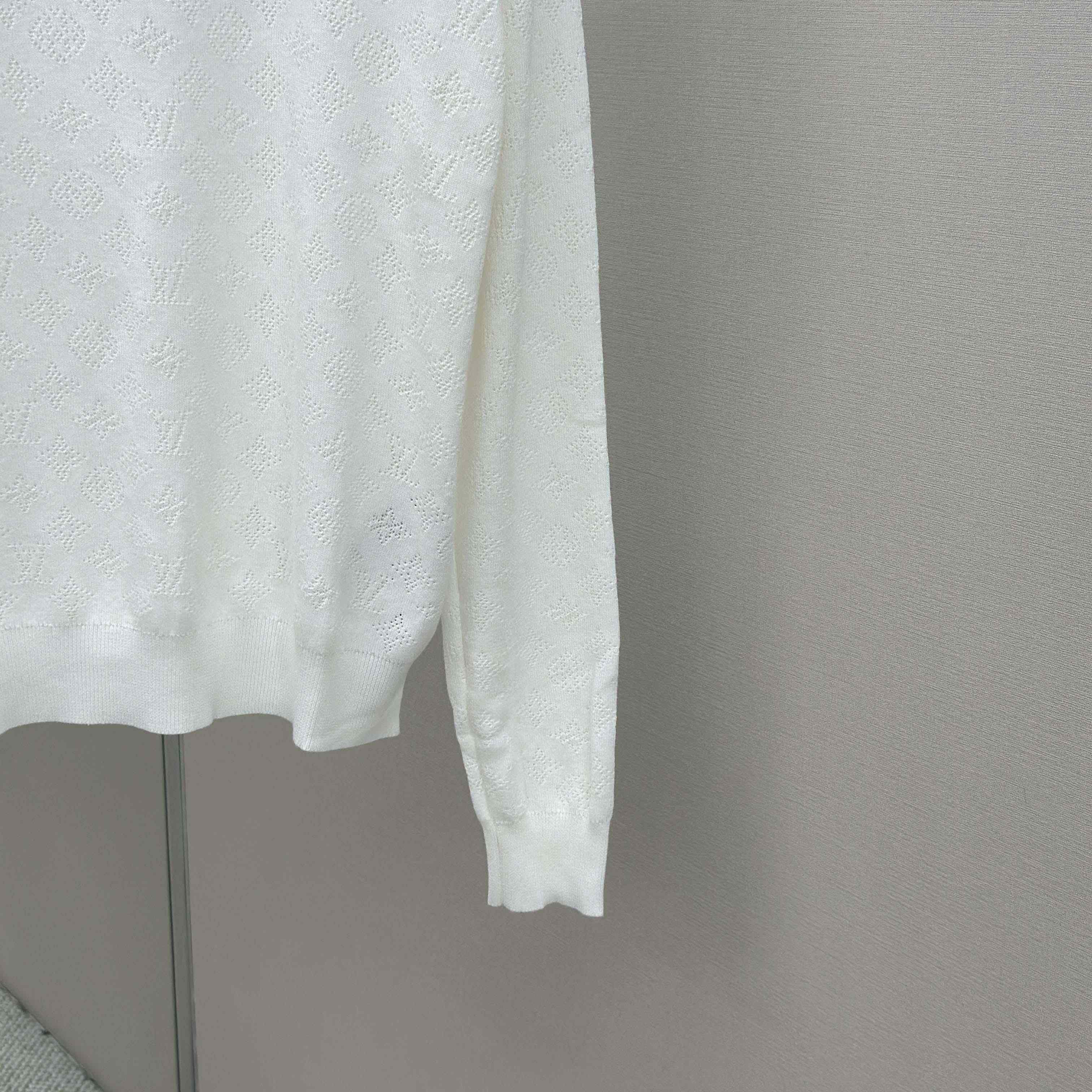 Louis Vuitton Monogram Pointelle Cotton Pullover   1AGJHC - EUR FASHION