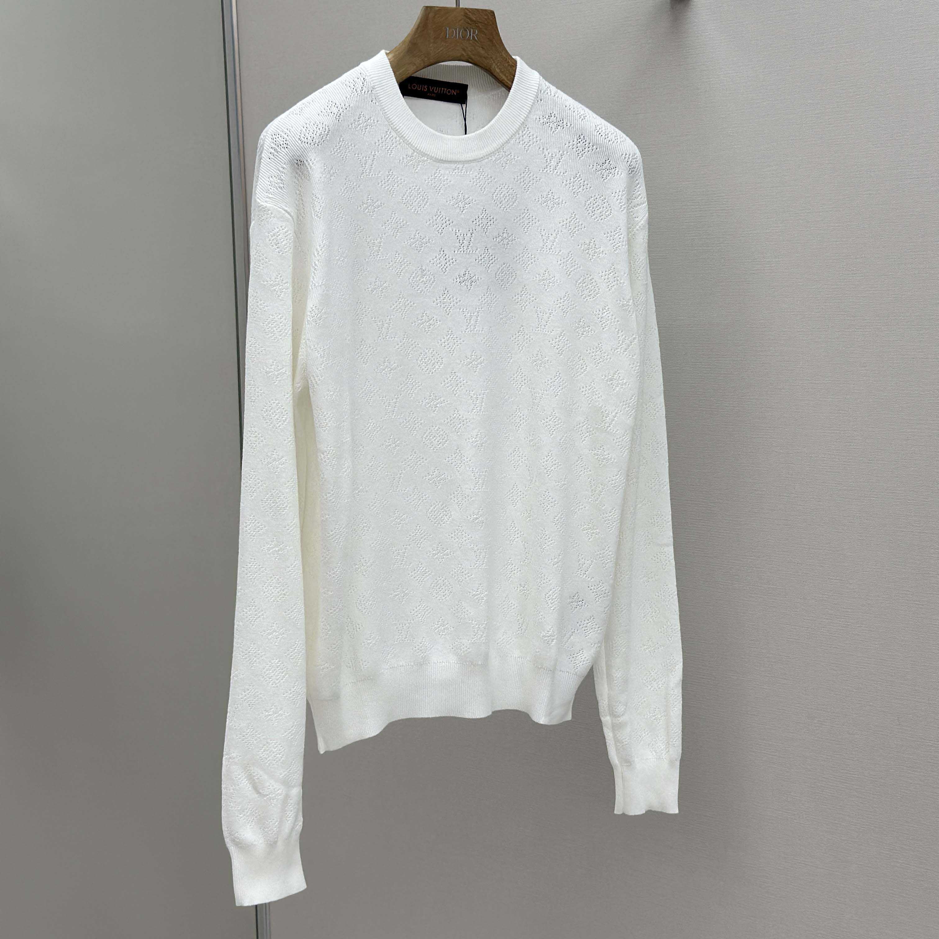 Louis Vuitton Monogram Pointelle Cotton Pullover   1AGJHC - EUR FASHION
