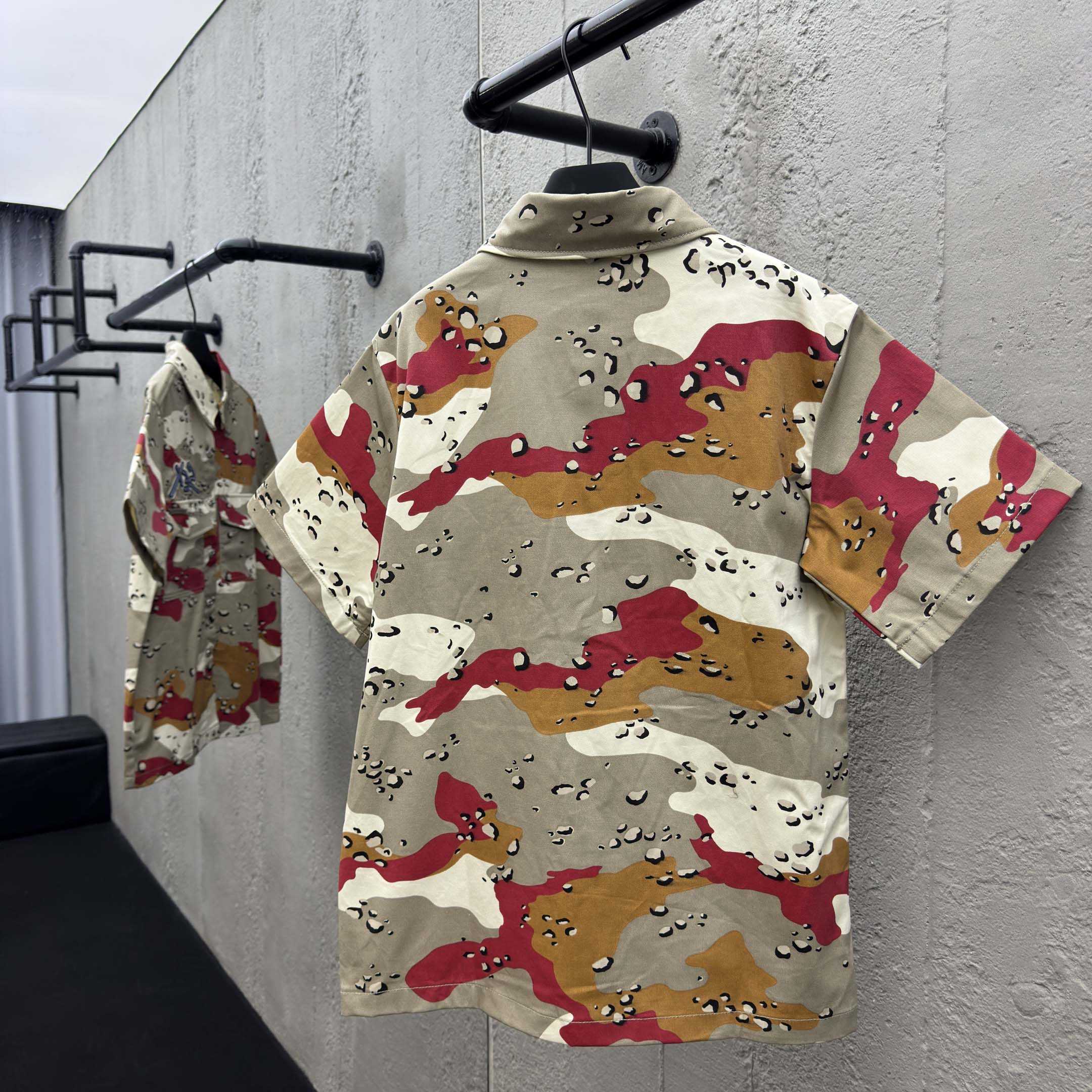Chrome Hearts Matty Boy Sex Records Camo Cropped Button Up - EUR FASHION