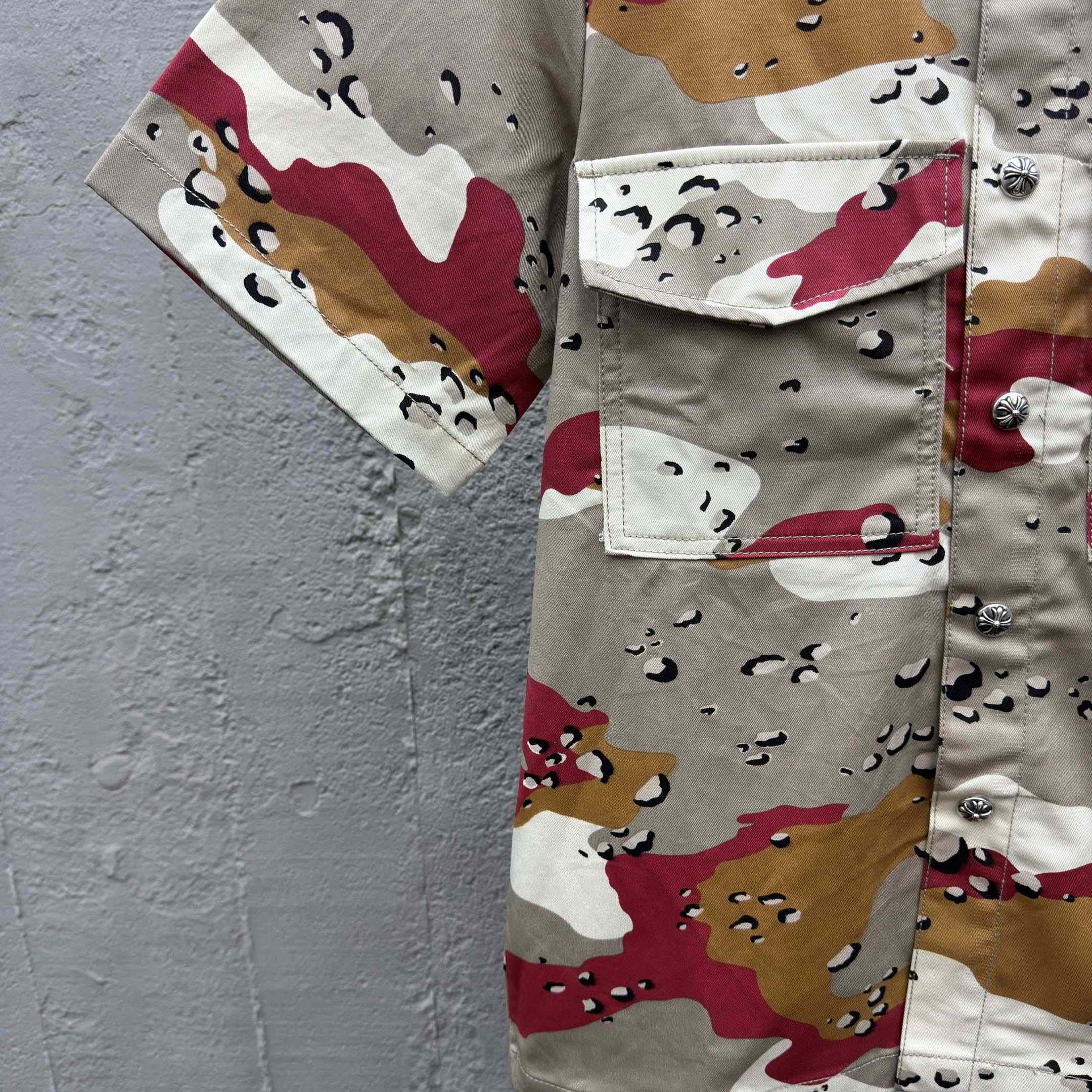 Chrome Hearts Matty Boy Sex Records Camo Cropped Button Up - EUR FASHION