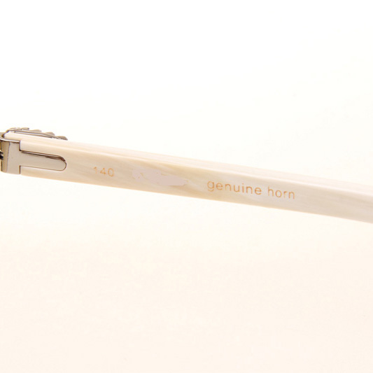 Cartier CT_3524012 Big Diamond White Buffalo Sunglasses In Silver Brown - EUR FASHION