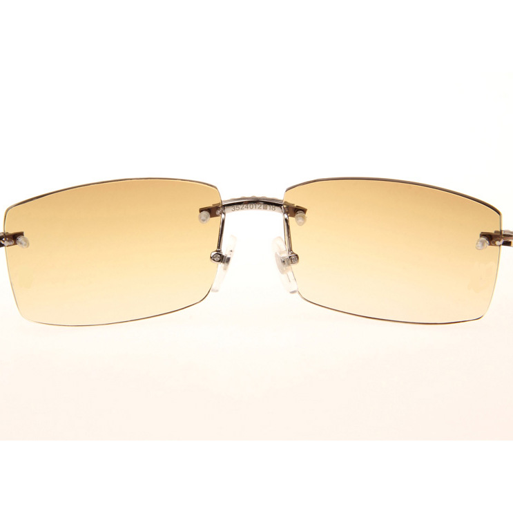 Cartier CT_3524012 Big Diamond White Buffalo Sunglasses In Silver Brown - EUR FASHION