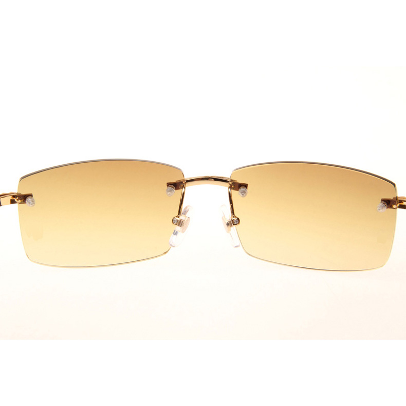 Cartier CT_3524012 Big Diamond White Mix Black Buffalo Sunglasses In Gold Brown - EUR FASHION