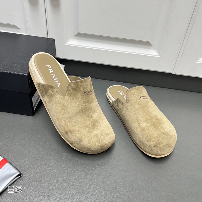 Prada Suede Mules - EUR FASHION