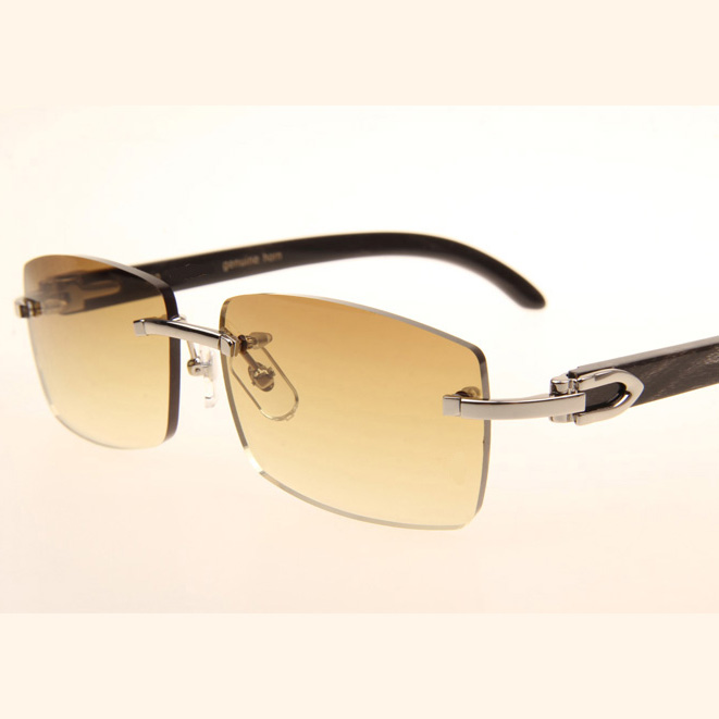 Cartier CT_3524012 Black Grey Buffalo Sunglasses In Silver Brown - EUR FASHION