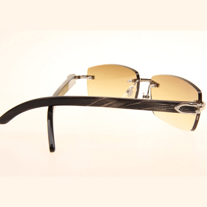 Cartier CT_3524012 Black Grey Buffalo Sunglasses In Silver Brown - EUR FASHION