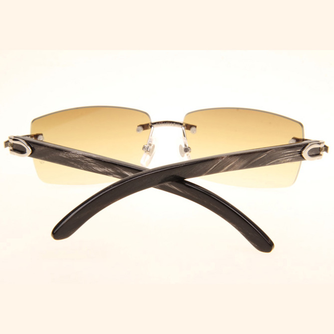 Cartier CT_3524012 Black Grey Buffalo Sunglasses In Silver Brown - EUR FASHION