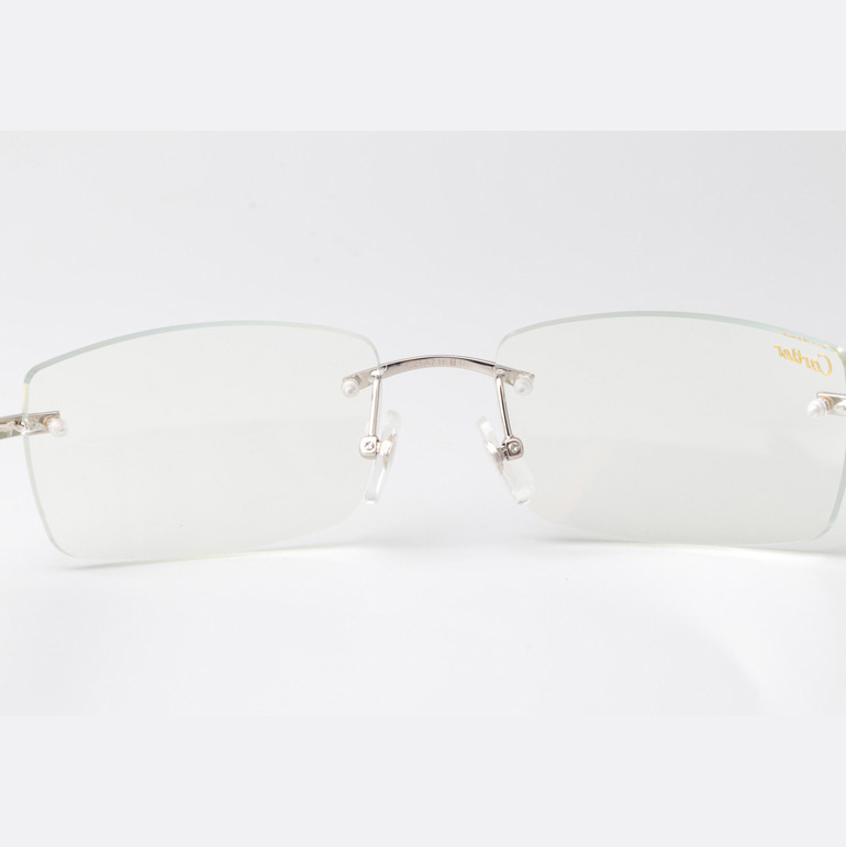Cartier CT_3524012 Blue Arm Eyeglasses Silver - EUR FASHION