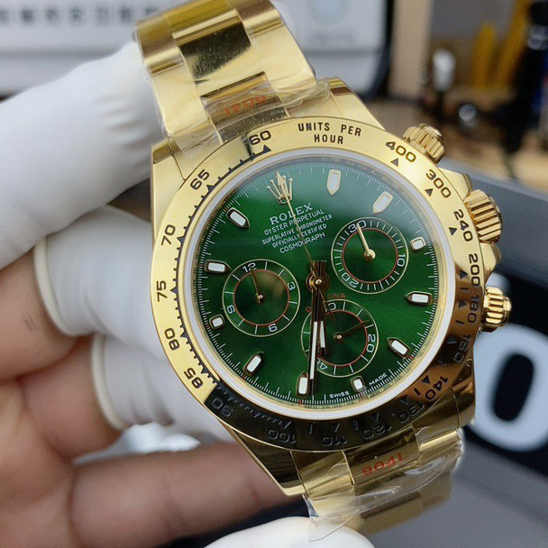 Rolex Daytona Cosmograph 116508 18k Yellow Gold Oyster Bracelet 40mm Green Dial - EUR FASHION