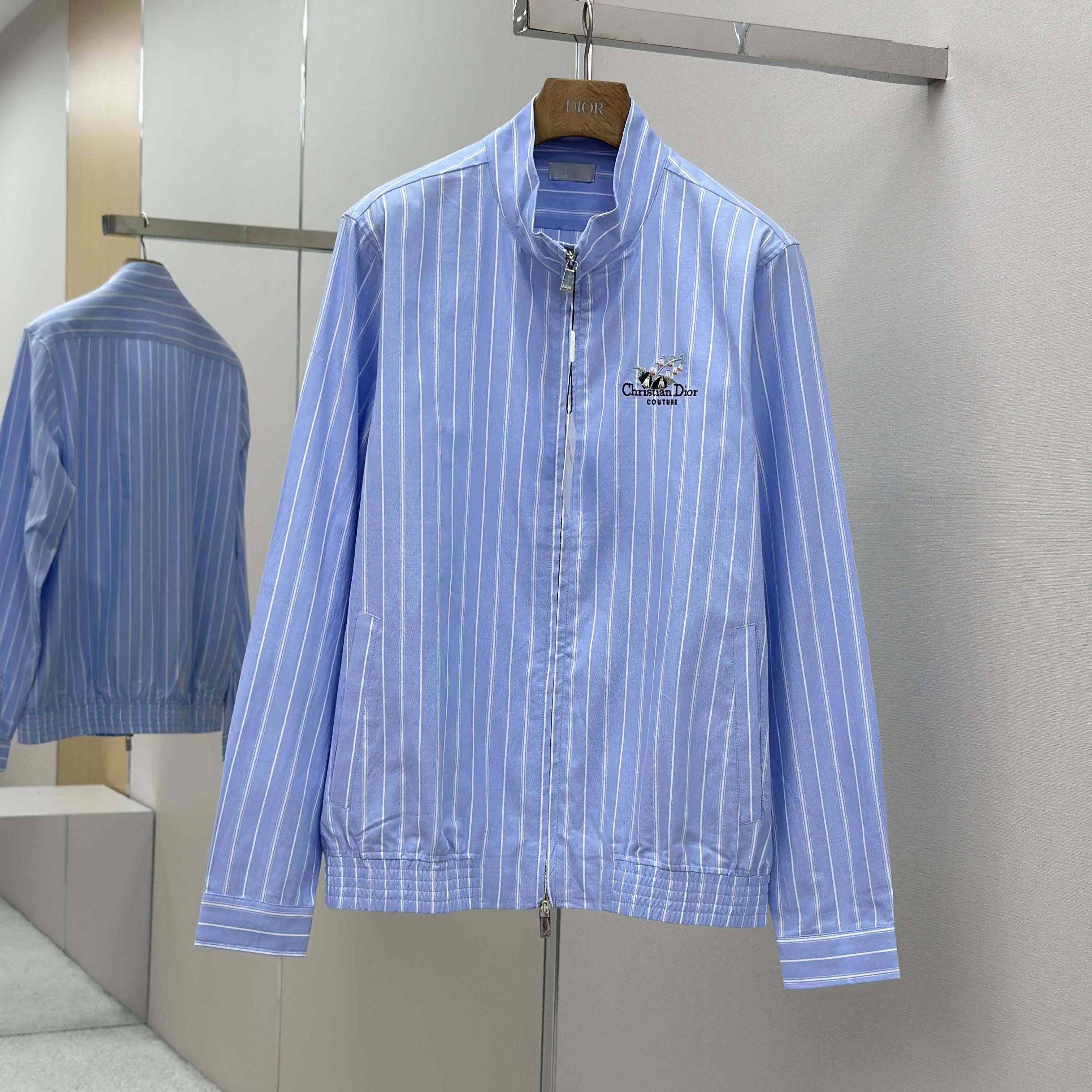 Christian Dior Zipped Shirt With Christian Dior Couture Lily Of The Valley Embroidery - EUR FASHION