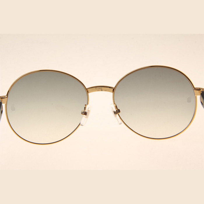 Cartier CT1990-0692 White Mix Black Buffalo Sunglasses In Gold Grey - EUR FASHION