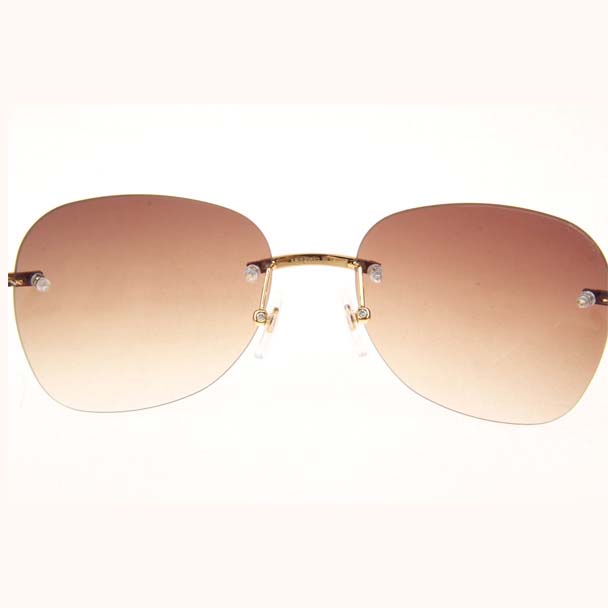 Cartier CT 3524012 Aviator Lens Wood Sunglasses In Gold Brown - EUR FASHION