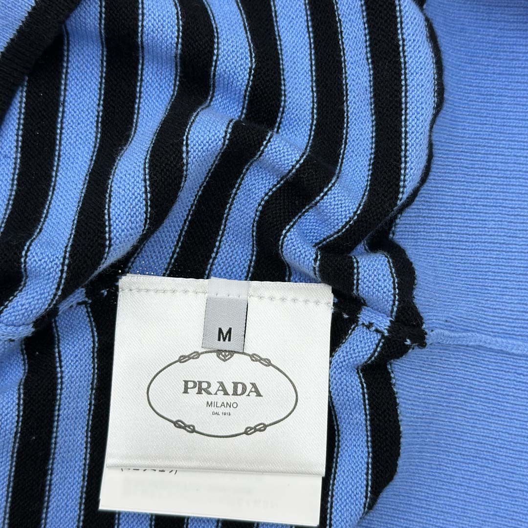 Prada Striped Cotton Polo Shirt - EUR FASHION
