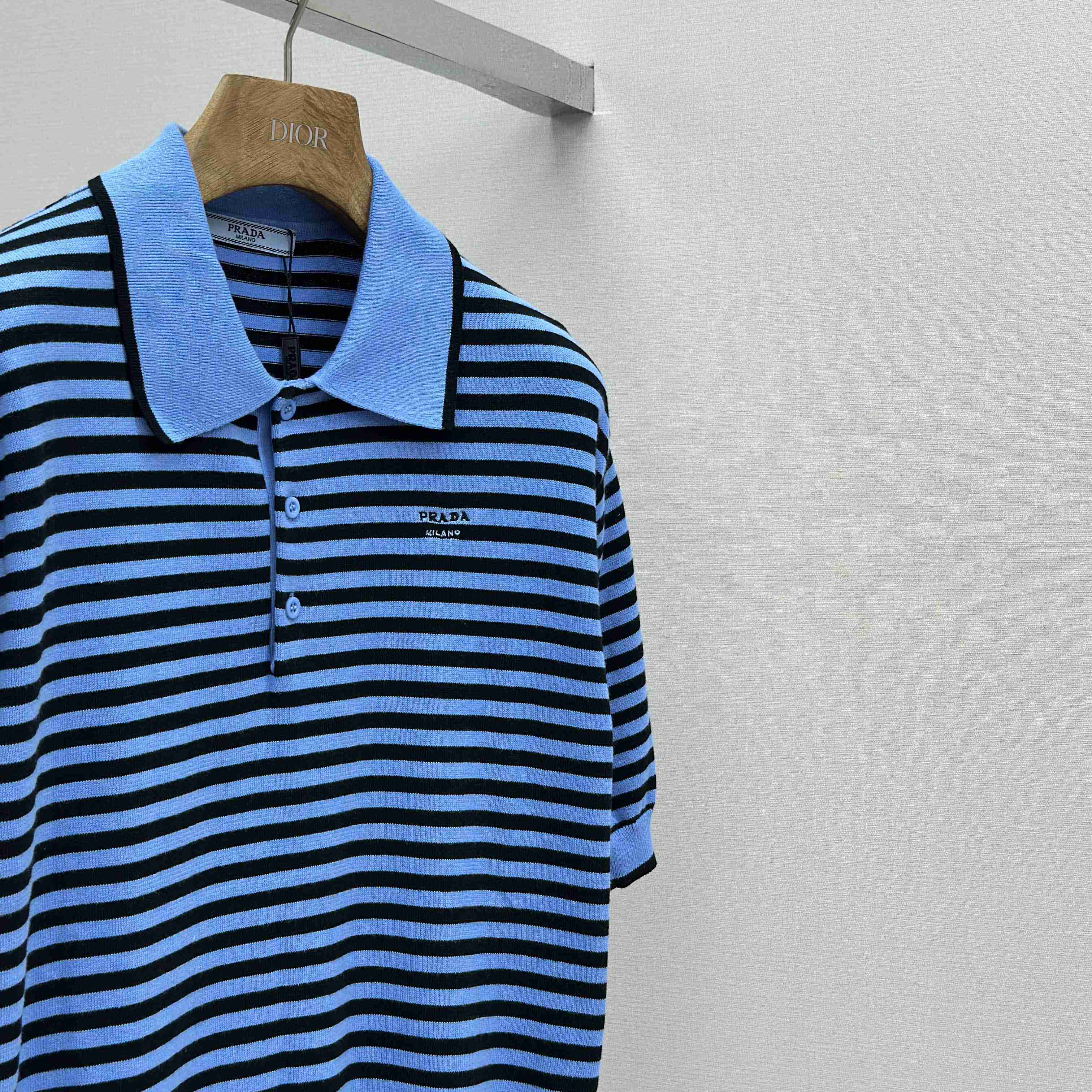 Prada Striped Cotton Polo Shirt - EUR FASHION