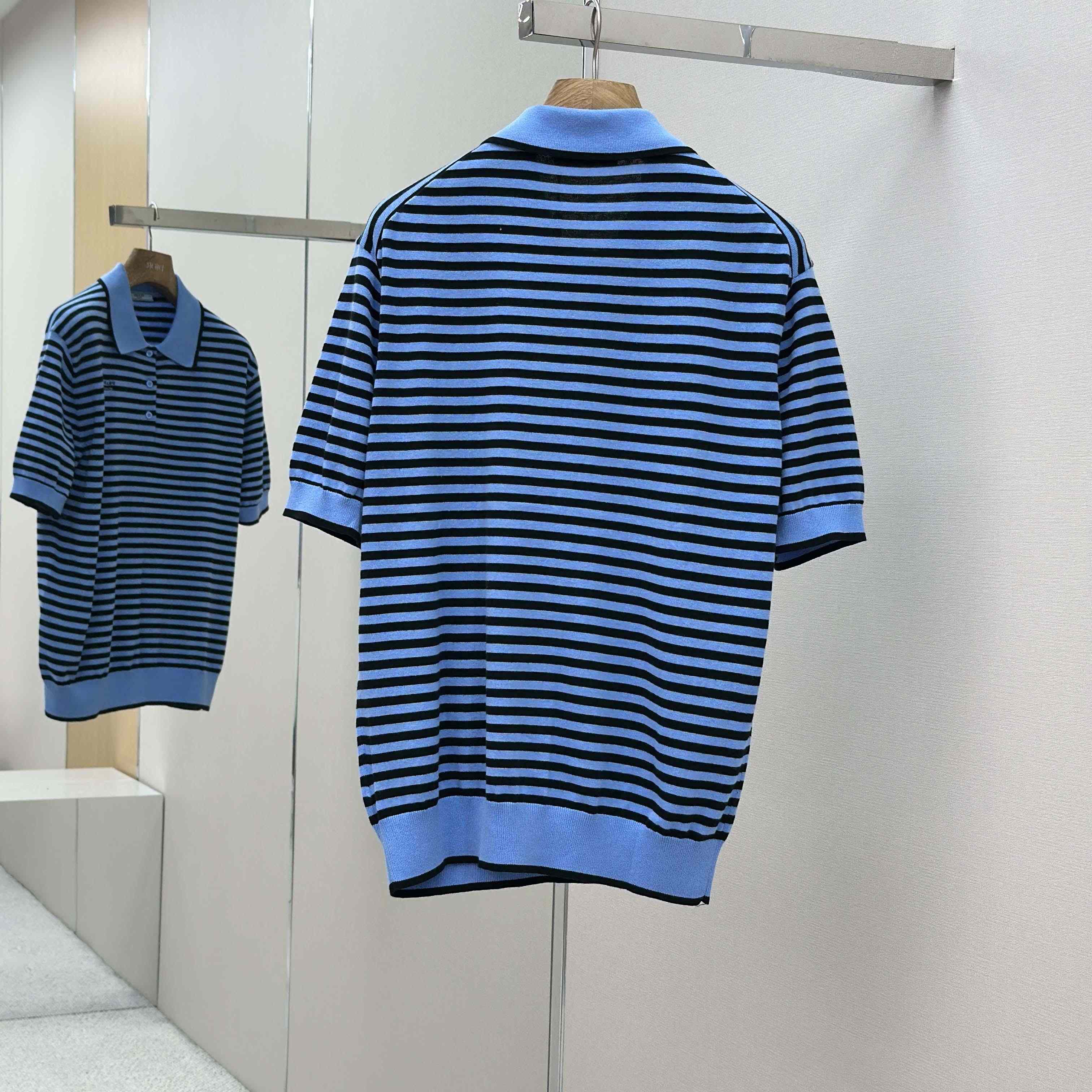 Prada Striped Cotton Polo Shirt - EUR FASHION