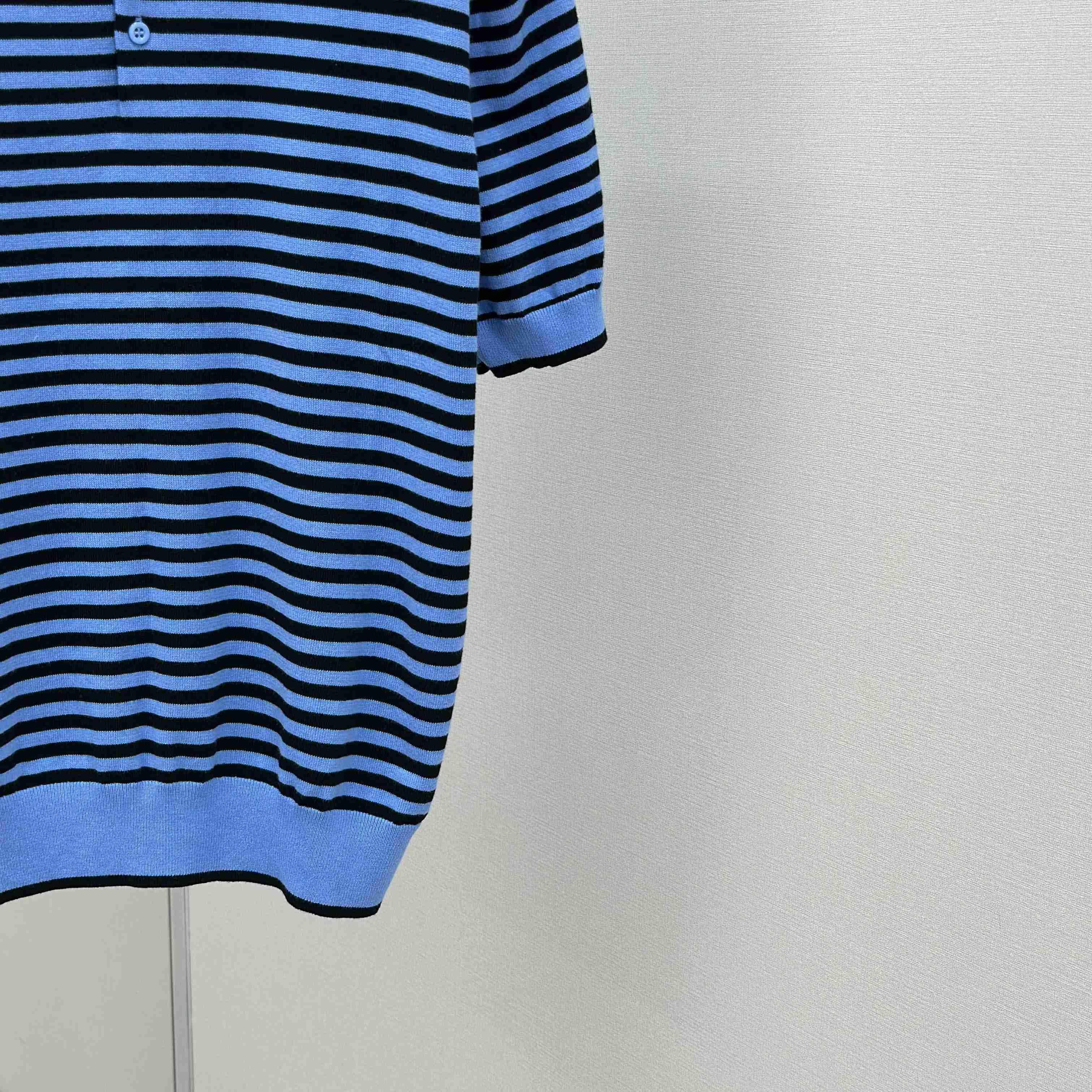 Prada Striped Cotton Polo Shirt - EUR FASHION