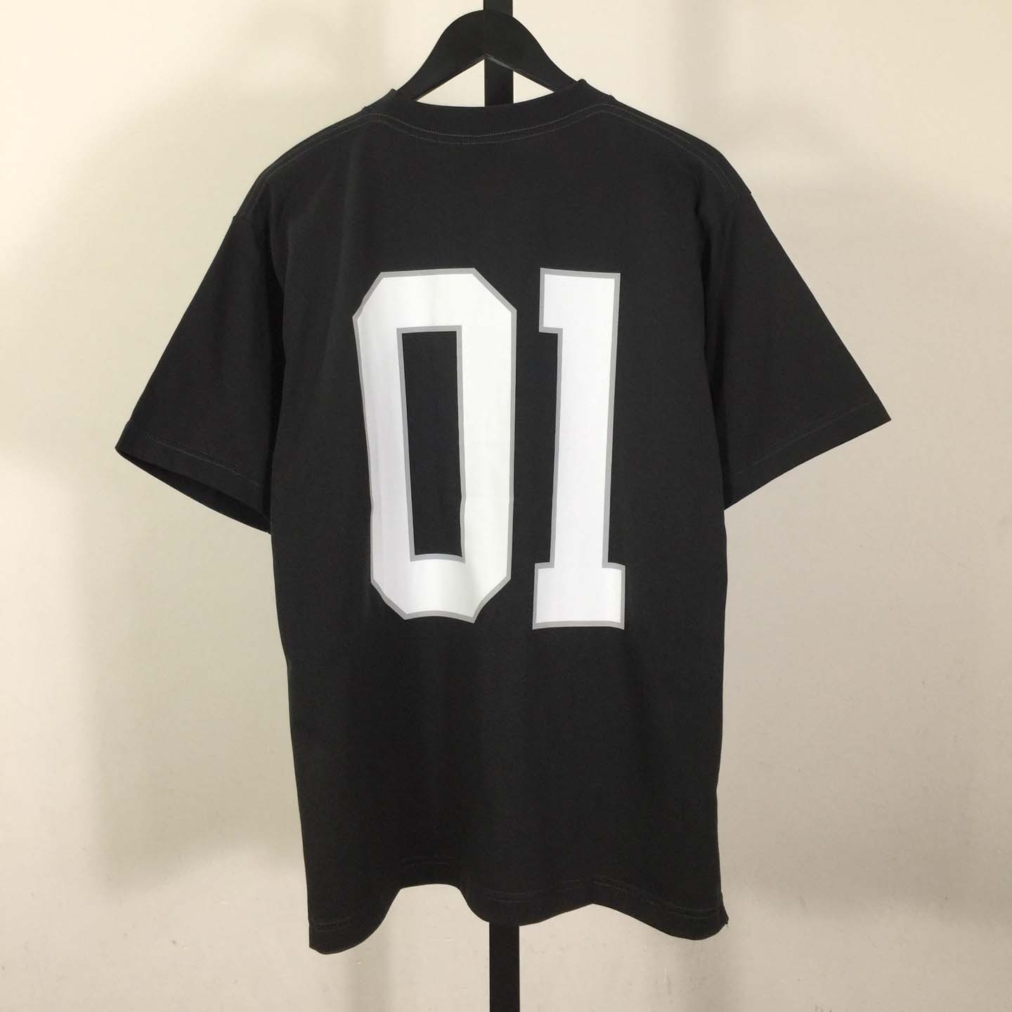 Balenciaga Basketball Series - Oversized T-Shirt in washed black vintage jersey - EUR FASHION
