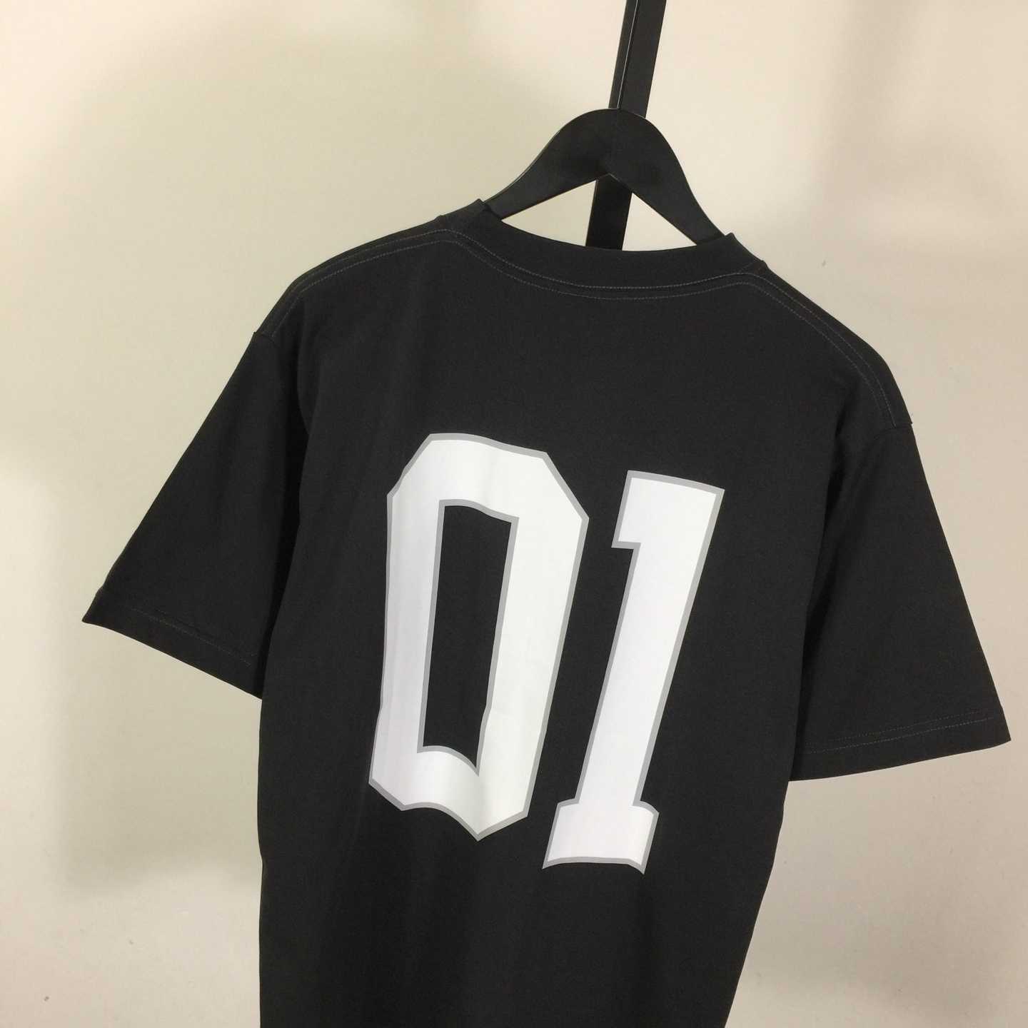 Balenciaga Basketball Series - Oversized T-Shirt in washed black vintage jersey - EUR FASHION