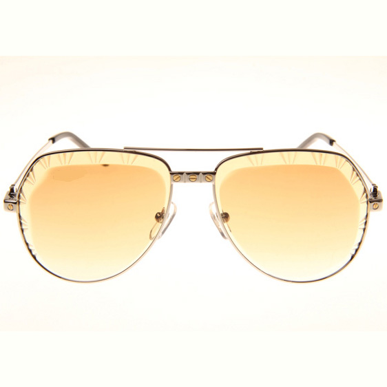 Cartier CT 1324912 Cut Lens Sunglasses In Silver Gradient Brown - EUR FASHION