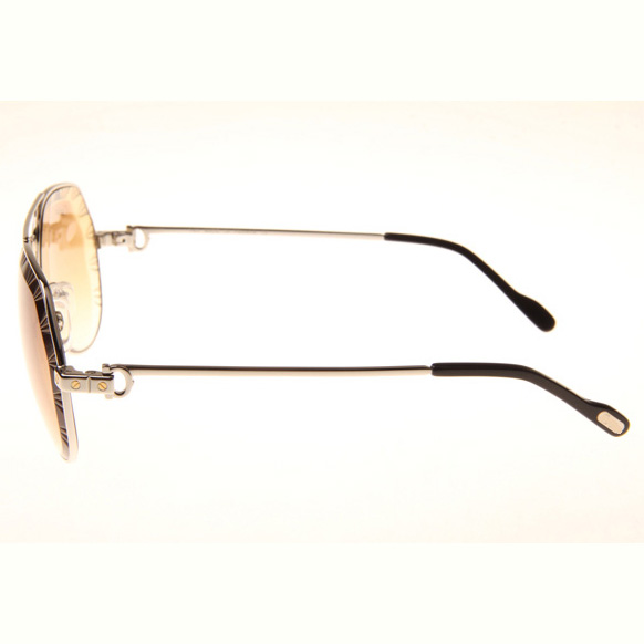 Cartier CT 1324912 Cut Lens Sunglasses In Silver Gradient Brown - EUR FASHION